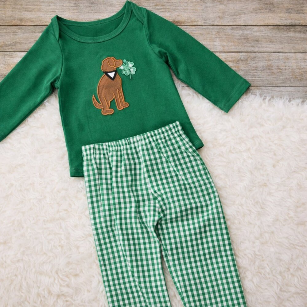 🍀💚St. Patrick's Day Outfit w/ Gingham & Embroidery💚🍀